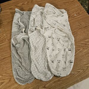 Pre-owned 3-Pack Baby Swaddle Sleep Sacks Blanket Wrap - ( 0-3 Months )